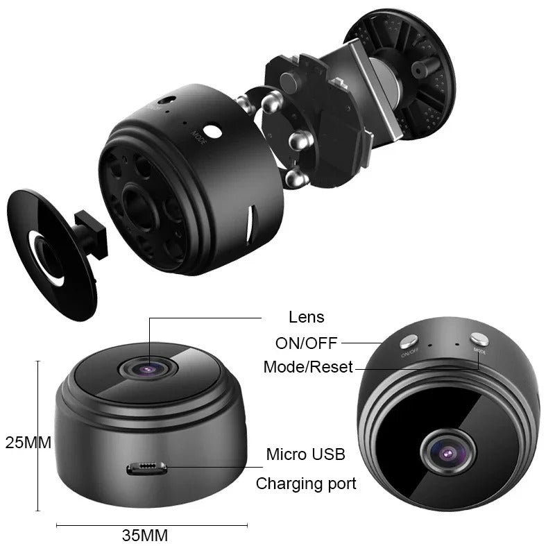 RotaCam HD | Mini Cámara Espía Vista Completa